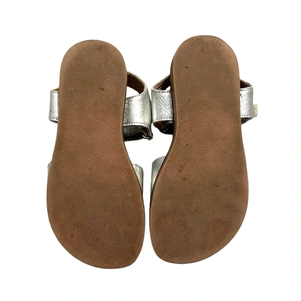 Mini Boden EU 29 (US 11.5) Metallic Silver Bird Sandals